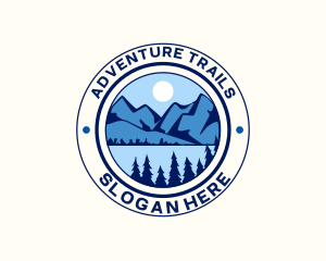 Mountain Peak Hiking logo design