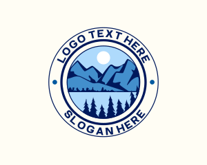 Mountain Peak Hiking Logo