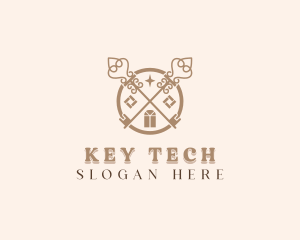 Real Estate Residence Key logo design