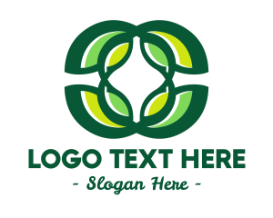 Care - Green Organic Leaves logo design