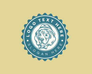 Hipster Gentleman Dog logo design