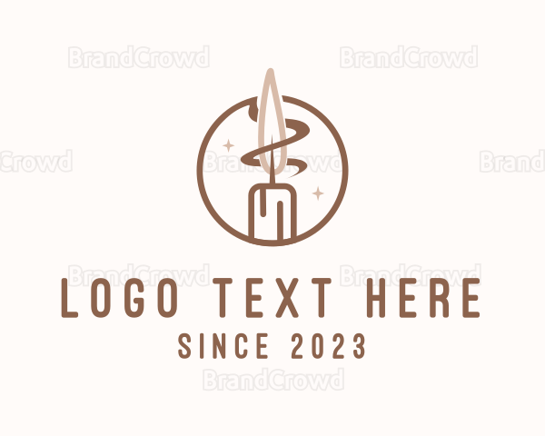 Candle Wax Flame Logo