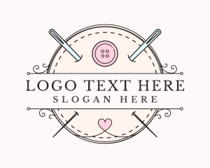 Badge - Sewing Tailor Needle logo design