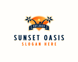 Sunset Vacation Getaway  logo design