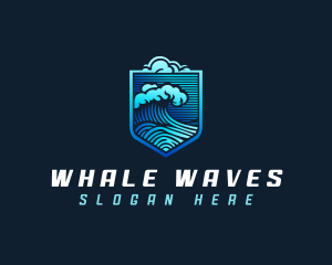 Tsunami Wave Cloud logo design