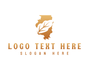 Map - Oak Leaf Illinois logo design