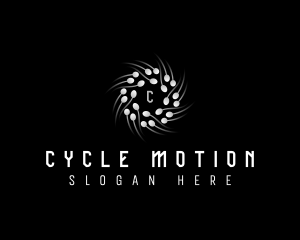 Cyber Motion Vortex logo design