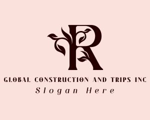 Event Styling - Leaf Spa Letter R logo design