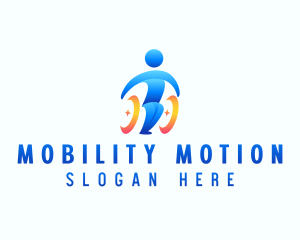 Paralympic Disability Wheelchair logo design