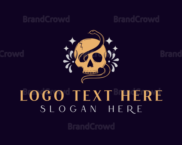 Wild Snake Skull Logo