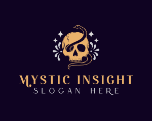 Psychic - Wild Snake Skull logo design