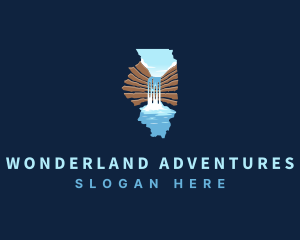 Illinois Starved Rock Landmark logo design