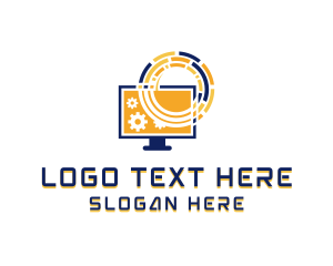 Troubleshoot - Computer Tech Repair logo design