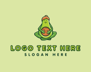 Alligator Pear - Healthy Pregnant Avocado logo design