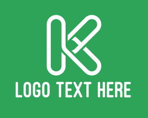 Office Supplies - Letter K Paper Clip logo design