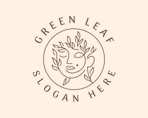 Beauty Leaf Face logo design