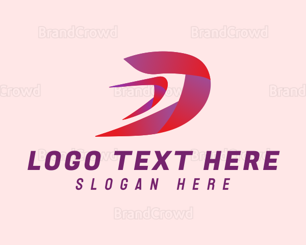 Fast Gradient Letter D Logo