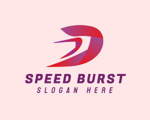 Sprinting - Fast Gradient Letter D logo design