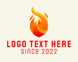 Heating System - Flame Gas Energy logo design