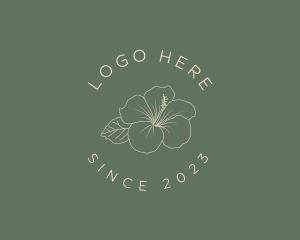 Scent - Hibiscus Beauty Flower logo design