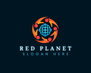 People Globe Institution logo design