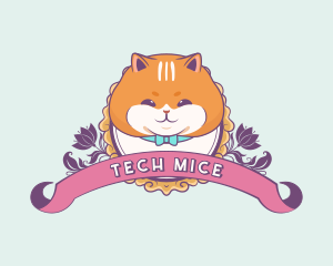 Mice - Cute Cartoon Cat logo design