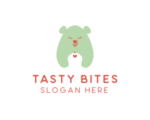 Kiddie - Baby Bear Cub logo design
