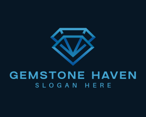 Crystal Diamond Gem logo design