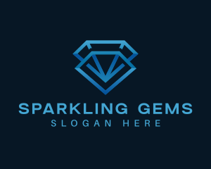 Crystal Diamond Gem logo design