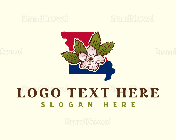 Missouri Botanical Hawthorn Blossom Logo