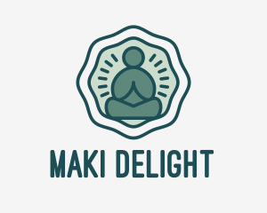 Meditation Zen Buddha logo design