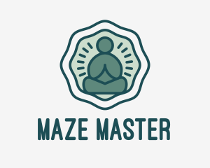 Meditation Zen Buddha logo design