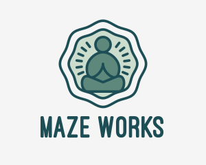 Meditation Zen Buddha logo design