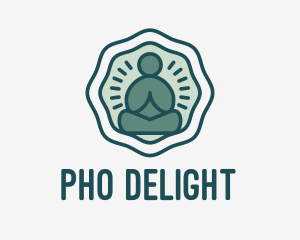 Meditation Zen Buddha logo design