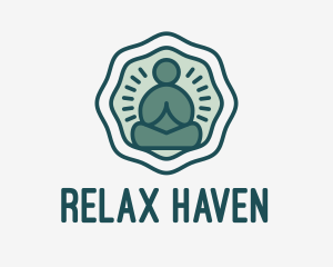 Meditation Zen Buddha logo design