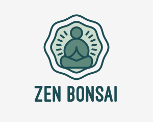 Meditation Zen Buddha logo design