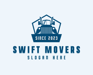 Mover - Trucking Freight Cargo Mover logo design