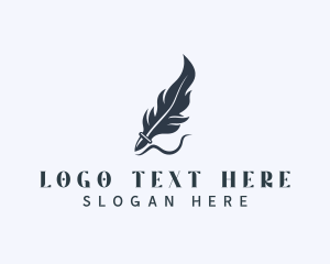 Blogger - Feather Quill Publishing logo design