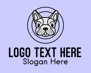 Head - French Bulldog Dog logo design