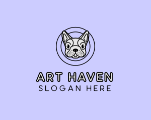 French Bulldog Dog logo design