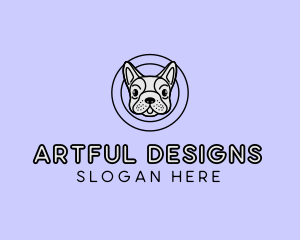 French Bulldog Dog logo design