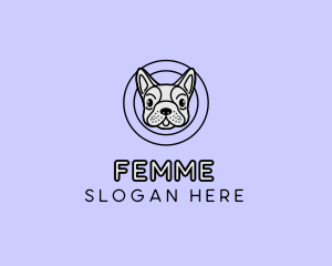 French Bulldog Dog logo design