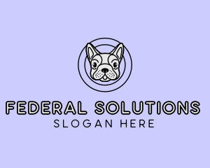 French Bulldog Dog logo design