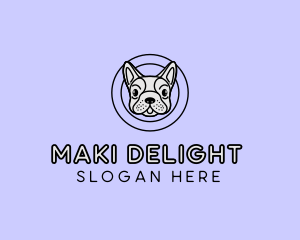 French Bulldog Dog logo design