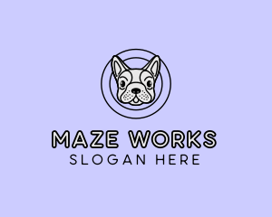 French Bulldog Dog logo design