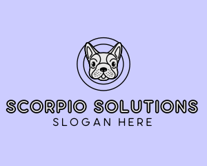 French Bulldog Dog logo design