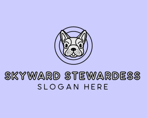 French Bulldog Dog logo design