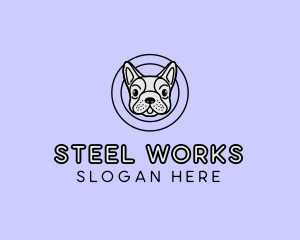 French Bulldog Dog logo design