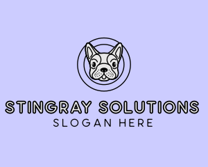 French Bulldog Dog logo design