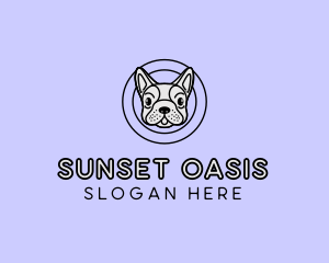 French Bulldog Dog logo design